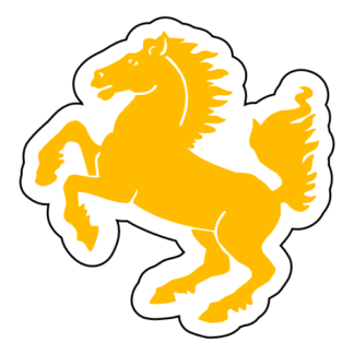 Horse Stallion Sticker (Yellow)